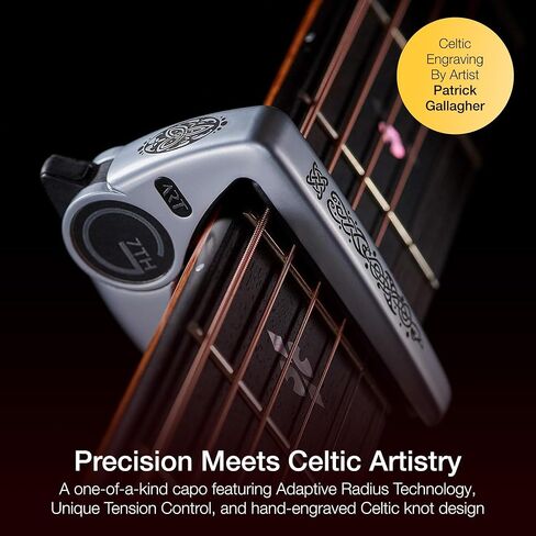 G7th Special Editions 6 String Guitar Capo، يمكن استخدامه بكلتا اليدين، ذهبي، 63 جم/2.2 أونصة. ملف تعريف منخفض وغير تدخلي (C81153) in Kuwait