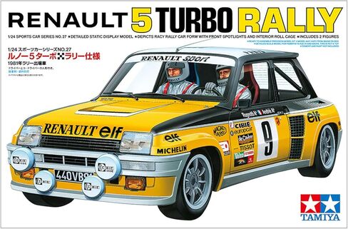 TAMIYA 1:24 Renault 5 Turbo 1975 Rally Model Kit، صناعة النماذج البلاستيكية، طقم السيارة، للجنسين، البالغين في سن المراهقة in Saudi Arabia