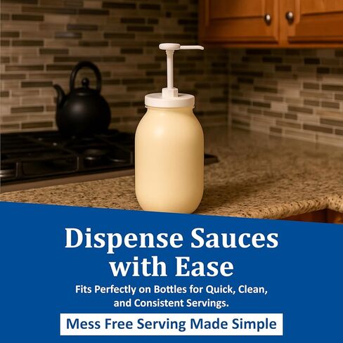 San Jamar P7310 Economy Condiment Syrup Pump w/ 5 Caps NSF in Saudi Arabia