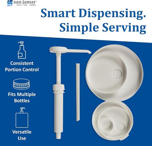 San Jamar P7310 Economy Condiment Syrup Pump w/ 5 Caps NSF in Saudi Arabia