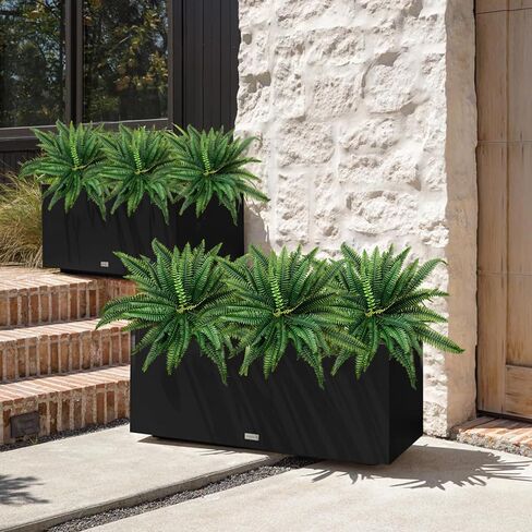 Melorca&Guilla Artificial Plants Artificial Ferns Outdoor,2PCS 35" Diam Large Fake Ferns,Faux Ferns Outdoor Artificial Plants for Shop Garden Office Home Décor in Kuwait
