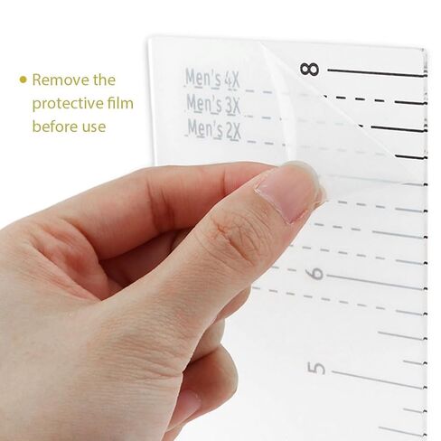 Tshirt Ruler Guide for Vinyl Alignment,Left Chest Logo Placement Tool Tee Measurement Template Positioning Embroidery Alignment Measurement Tool for Adult Men Women Size(Color:Transparent) in Kuwait