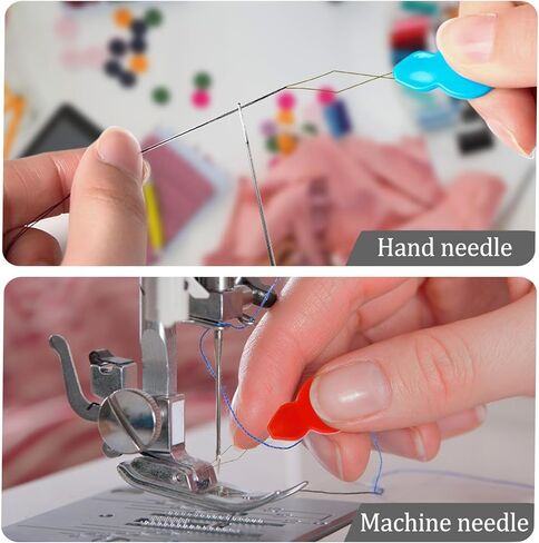 Automatic Needle Threaders​ Plastic Gourd Shaped, for ​Sewing Machine ​Hand Sewing​ - ​Embroidery​ ​​for Cross Stitch Crafts (Multicolor-Gold, 14PC) in Saudi Arabia