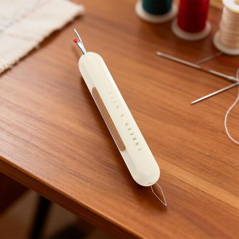 2-in-1 Needle Threader Seam Ripper, Multifunctional Stitching Remover Tool for Hand Sewing, Practical Sewing Accessories to Quick Threading and Stitch Removal for Daily Use (Yellow) in Saudi Arabia