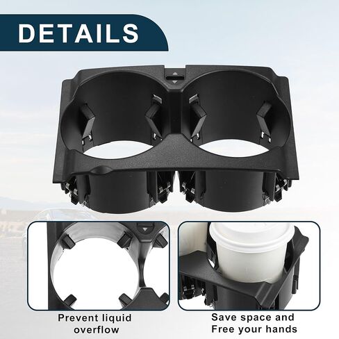 Cup Holder for Mercedes-Benz E350 Practical No.A2126800110 | Instrument Panel Drink Holder Black 1 Pcs in Saudi Arabia