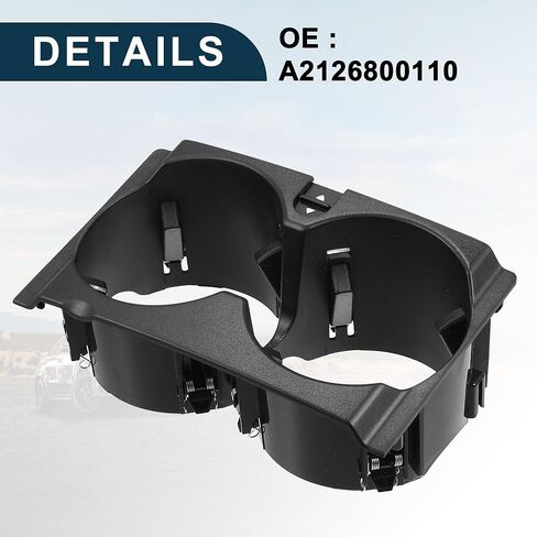 Cup Holder for Mercedes-Benz E350 Practical No.A2126800110 | Instrument Panel Drink Holder Black 1 Pcs in Saudi Arabia