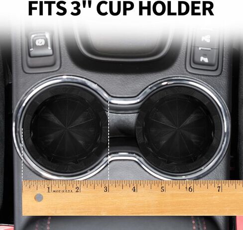 2pcs Car Cup Holder Insert for Slim Cans, 3in Universal Automotive Energy Drinks Holder Adapter Accessories Parts for 12oz Cans Secure Fit & Anti-Rattle in Saudi Arabia
