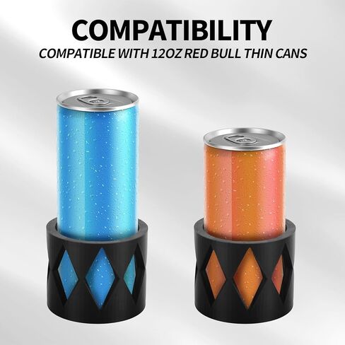 2pcs Car Cup Holder Insert for Slim Cans, 3in Universal Automotive Energy Drinks Holder Adapter Accessories Parts for 12oz Cans Secure Fit & Anti-Rattle in Saudi Arabia