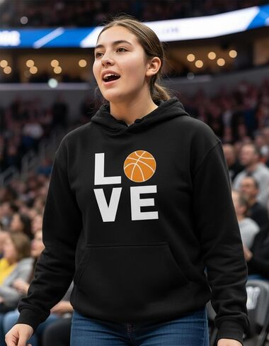 Tstars Love Basketball Hoodie Sweatshirt for Players Fans Women Teen Girls Hoodie in Saudi Arabia