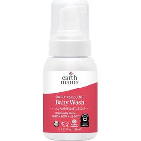 Earth Mama Calming Lavender Baby Wash Liquid Foaming Hand Soap Set, Organic All-Purpose Lavender Body Wash for Sensitive Skin, Castile Soap Coconut Oil, Calendula, & Aloe, 5.3Fl Oz & Liter Refill in Kuwait