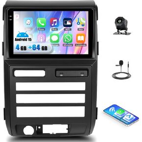 Android 11 Car Stereo for 2009-2012 Ford F150 F-150 SVT Raptor Wireless Apple CarPlay & Android Auto, 2G+32G Bluetooth GPS Navigation 9" HD Touch Screen HiFi FM Radio WiFi SWC USB+ AHD Backup Camera in Saudi Arabia