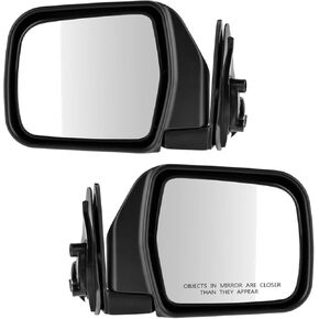 TRQ Driver and Passenger Side Mirror Set Power Paint to Match Manual Fold Compatible with 1990-1995 Toyota 4Runner TO1320150 TO1321150 in Saudi Arabia