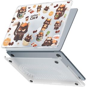 حافظة Batianda Premium Clear TPU لجهاز MacBook Air الجديد 13.6 بوصة M4/M3/M2 بنمط مرح، غطاء واقي خفيف الوزن للغاية ومضاد للأصفرار، مقاوم للخدش وغطاء لوحة مفاتيح من مادة TPU، بطة لطيفة in Kuwait