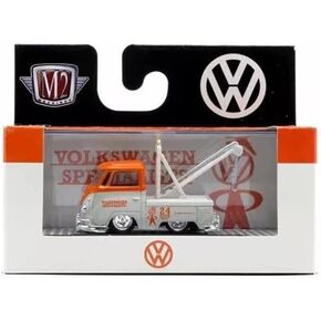 M2 Machines 32500-R96-24-119 1:64 Scale Auto-Thentics Orange/White Vee Dub 1960 Single Cab Tow Truck in Kuwait