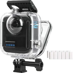 FitStill Waterproof Case for Go Pro Max Action Camera, Underwater Diving Protective Shell 45M with Touchscreen Bracket Accessories in Saudi Arabia