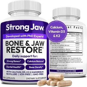 Strong Jaw Tooth Restore Supplement — Supports Strong Teeth & Dental Health with Vitamin D3, Magnesium, Bone and Marrow, Liver and Fish Eggs — The Ancestral Path to Oral Health in Kuwait