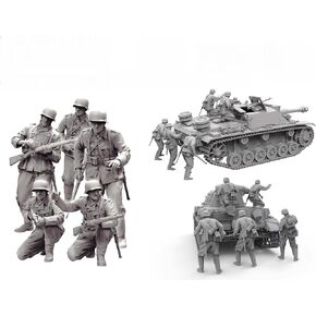 BR005 1/35 Scale WWII German Tank DESANT Troops X 5PCS Resin Figures in Kuwait