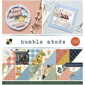 DCWV Printed Cardstock Paper 12x12, 36 Sheets of Scrapbook Paper for Crafts and Card Making, Double Sided Heavy Duty Cardstock with Foil Accents - Tag Stack in Saudi Arabia