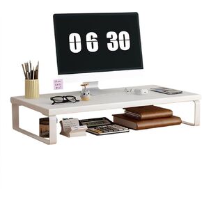 CAKERS Computer Monitor Stand|Ergonomic Desk Riser|Sturdy Desktop Organizer Shelf|Multi-Purpose Desktop Storage Accessories,Wood Color,30x20x8cm(11.8x7.8x3.1in) in Saudi Arabia