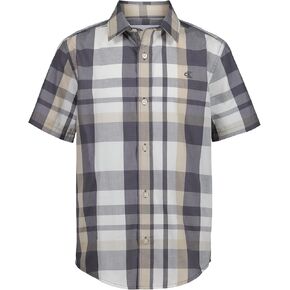 Calvin Klein Boys Short Sleeve Woven Button-Down Shirt in Kuwait