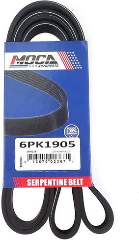 MOCA 6PK1905 EPDM Serpentine Belt Professional V-Ribbed for Audi 90 Quattro 94 2.8L V6 & for Ford Mustang 04 4.6L V8 & for Ford Taurus 86-91 2.5L & for Jeep Wrangler 03-06 4.0L L6 in Saudi Arabia