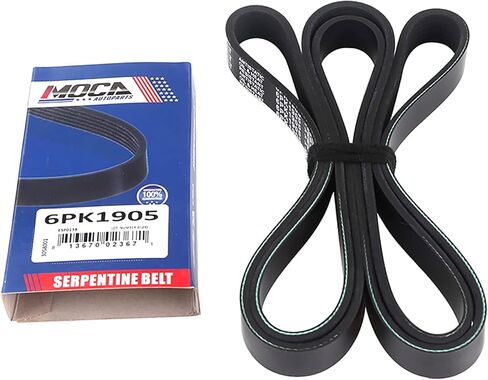 MOCA 6PK1905 EPDM Serpentine Belt Professional V-Ribbed for Audi 90 Quattro 94 2.8L V6 & for Ford Mustang 04 4.6L V8 & for Ford Taurus 86-91 2.5L & for Jeep Wrangler 03-06 4.0L L6 in Saudi Arabia