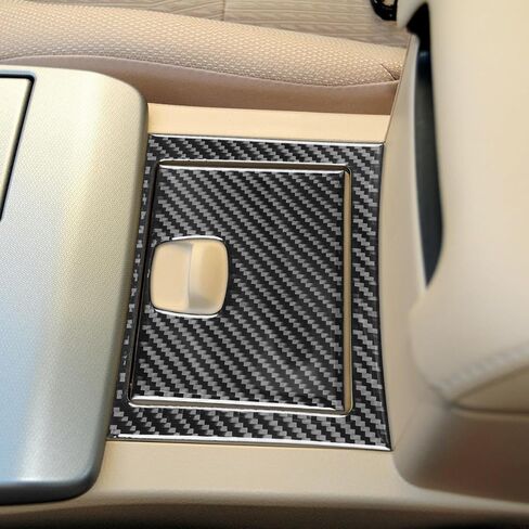 متوافق مع Toyota Camry 2012 2013 2014 الداخلية، لوحة وضع زر تكييف الهواء للتحكم المركزي، ملحقات تزيين من ألياف الكربون الناعمة (أسود) in Kuwait