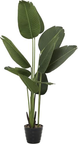 ديكو 79 نبات صناعي من أوراق الشجر الاصطناعية Dracaena للاستخدام الداخلي والخارجي مع وعاء مستدير مخدد، مقاس 31 بوصة × 31 بوصة × 55 بوصة، أخضر in Saudi Arabia