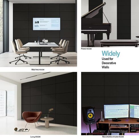 12 Pack Thickened Acoustic Panels,15.75" X 31.5" X 0.47" Soundproof Wall Panels, High Density Beveled Edge Sound Absorbing Panels, Sound Dampening Panels for Bedroom Studio (White) in Kuwait