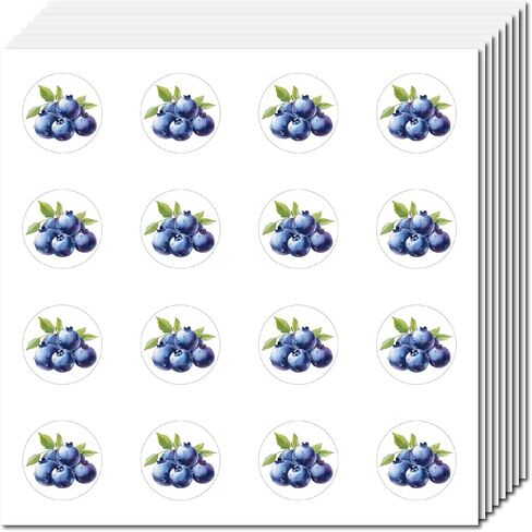 creatcabin 128pcs ملصقات التوت الأزرق البسيطة جولة ملصق النقاط 1 بوصة صغيرة ذاتية اللصق للماء الفاكهة عنبية صائق السائبة لسكرابوكينغ مغلفات زجاجة ماء الكمبيوتر المحمول خوذة مخطط مكافأة in Kuwait