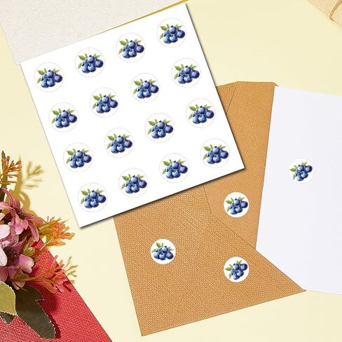 creatcabin 128pcs ملصقات التوت الأزرق البسيطة جولة ملصق النقاط 1 بوصة صغيرة ذاتية اللصق للماء الفاكهة عنبية صائق السائبة لسكرابوكينغ مغلفات زجاجة ماء الكمبيوتر المحمول خوذة مخطط مكافأة in Kuwait