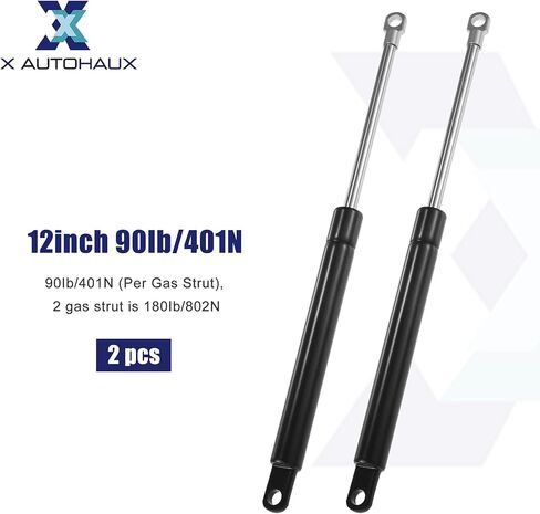 X AUTOHAUX 2 قطعة 12 بوصة 10Ib/45N رفع أسود يدعم الدعامات الصدمات الغاز الربيع العالمي لRV سيارة شاحنة قارب نافذة خزانة غطاء الباب الأغطية in Saudi Arabia