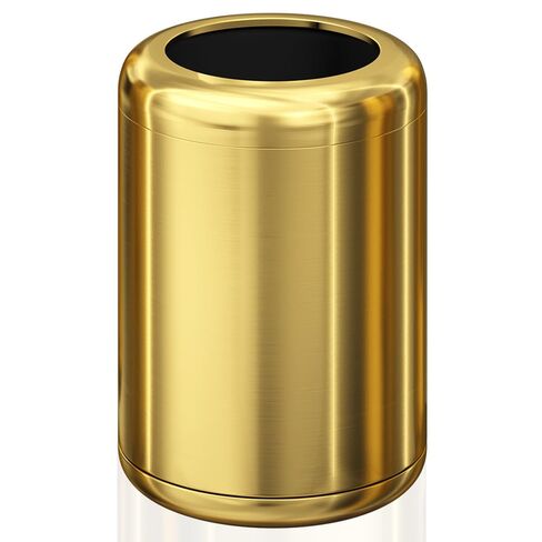 10L/2.6Gallon Small Gold Bathroom Trash Can,Brushed Gold Bathroom Garbage Can，Brass Trash Can for Bathroom,Vanity Bedroom,Hotel,Dressing Room，Rv, Store (135 Gold) in Saudi Arabia
