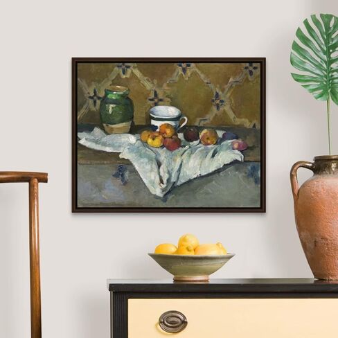 Paint by Numbers for Beginner, DIY Acrylic Painting by Numbers Kit for Kids & Adults,on Oil Canvas with Paints and Brushes, — Still Life with Jar Cup and Apples, by Paul Cezanne in Saudi Arabia