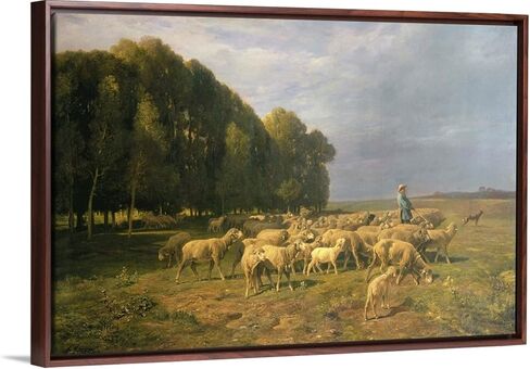 Paint by Numbers for Beginner, DIY Acrylic Painting by Numbers Kit for Adults & Kids,Drawing Paintwork with Paintbrushes,Acrylic Pigment, — Flock of Sheep in A Landscape, by Charles Emile Jacque in Saudi Arabia