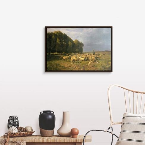 Paint by Numbers for Beginner, DIY Acrylic Painting by Numbers Kit for Adults & Kids,Drawing Paintwork with Paintbrushes,Acrylic Pigment, — Flock of Sheep in A Landscape, by Charles Emile Jacque in Saudi Arabia