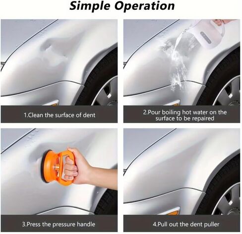 Dent Puller Suction Cup Kit - Car Dent Repair Tool with Handle, for Auto Body, Glass, Tiles, Dashboard Phone Mount-XP-12hei in Saudi Arabia
