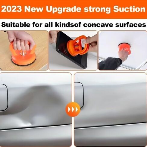 Dent Puller Suction Cup Kit - Car Dent Repair Tool with Handle, for Auto Body, Glass, Tiles, Dashboard Phone Mount-XP-12hei in Saudi Arabia