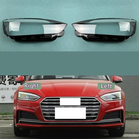 غطاء أمامي شفاف متوافق مع A-udi A5 S5 RS5 2017-2020 - غلاف عدسة زجاجي مع حماية من الأشعة فوق البنفسجية (يمين واحد) in Saudi Arabia