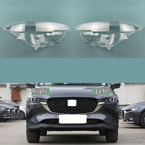 متوافق مع غطاء المصباح الأمامي M-azda CX-5 2022-2024 - عدسة غطاء المصباح الأمامي الشفاف، قطع غيار السيارات المصنوعة من زجاج شبكي (يسار) in Saudi Arabia