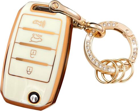 حافظة غطاء مفتاح Kia Key Fob من مادة TPU مناسبة لكيا ريو أوبتيما سول سبورتاج سورينتو كارينز (وردي) in Kuwait