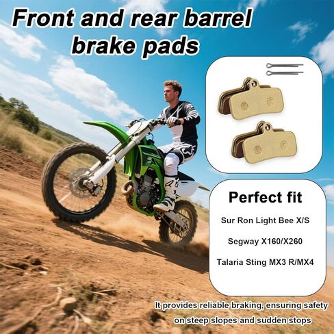 قطعتان من وسادات الفرامل الأمامية والخلفية، بديلة لبطانات فرامل القرص المعدنية لـ Surron Light Bee X/S Segway X160 X260 Talaria Sting R MX3 MX4 ملحقات أجزاء الدراجة الترابية الكهربائية in Kuwait