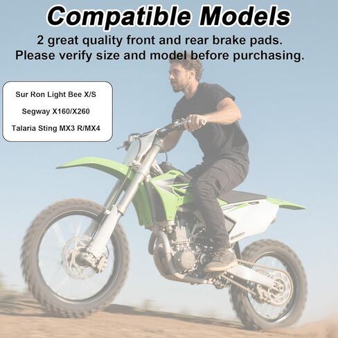 قطعتان من وسادات الفرامل الأمامية والخلفية، بديلة لبطانات فرامل القرص المعدنية لـ Surron Light Bee X/S Segway X160 X260 Talaria Sting R MX3 MX4 ملحقات أجزاء الدراجة الترابية الكهربائية in Kuwait