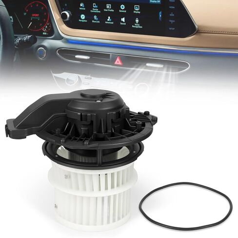 محرك منفاخ سخان HVAC مع قفص مروحة، مناسب لـ 2020 2021 2022 2023 Hyundai Sonata 1.6L 2.5L - استبدل 97113L0000، PM4828 بعجلة منفاخ in Kuwait