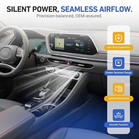 محرك منفاخ سخان HVAC مع قفص مروحة، مناسب لـ 2020 2021 2022 2023 Hyundai Sonata 1.6L 2.5L - استبدل 97113L0000، PM4828 بعجلة منفاخ in Kuwait
