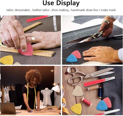 8PCS Triangle Sewing Tailors Chalk, Fabric Marker for Dressmaking, Sewing Supplies Accessories- Tailor's Chalk for Precision Marking on Fabric, Assorted Colors in Saudi Arabia