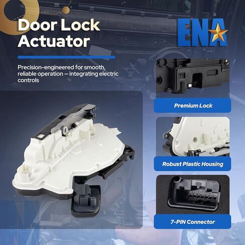 ENA Passenger Side Rear Right Power Door Lock Latch Actuator Compatible with VW Atlas Cross Sport GTI Golf R Alltrack SportWagen Passat 2014-2019 Replacement for 5K4839016AE 5K4839016 6RD839016A in Saudi Arabia