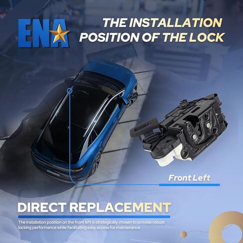 ENA Passenger Side Rear Right Power Door Lock Latch Actuator Compatible with VW Atlas Cross Sport GTI Golf R Alltrack SportWagen Passat 2014-2019 Replacement for 5K4839016AE 5K4839016 6RD839016A in Saudi Arabia
