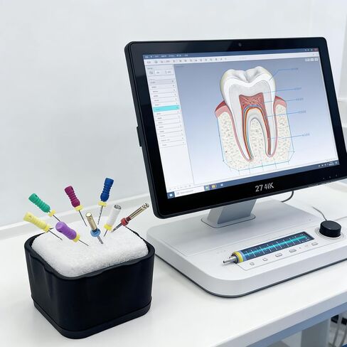 Endo File Clean Stand, YOUYA DENTAL Instant Detailing File Cleaning Sponge Dental Endodontics Cleaning Holder High Temperature Resistance Professional Sponge Box Ring Organizer Rack Refill Cushion in Kuwait