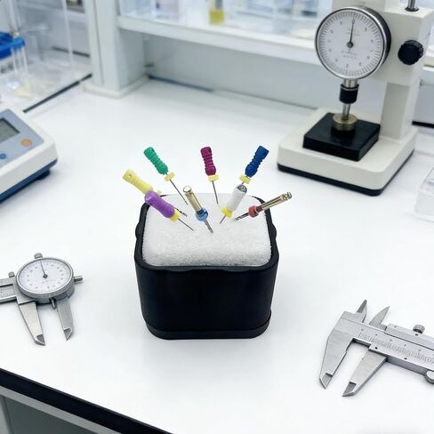 Endo File Clean Stand, YOUYA DENTAL Instant Detailing File Cleaning Sponge Dental Endodontics Cleaning Holder High Temperature Resistance Professional Sponge Box Ring Organizer Rack Refill Cushion in Kuwait